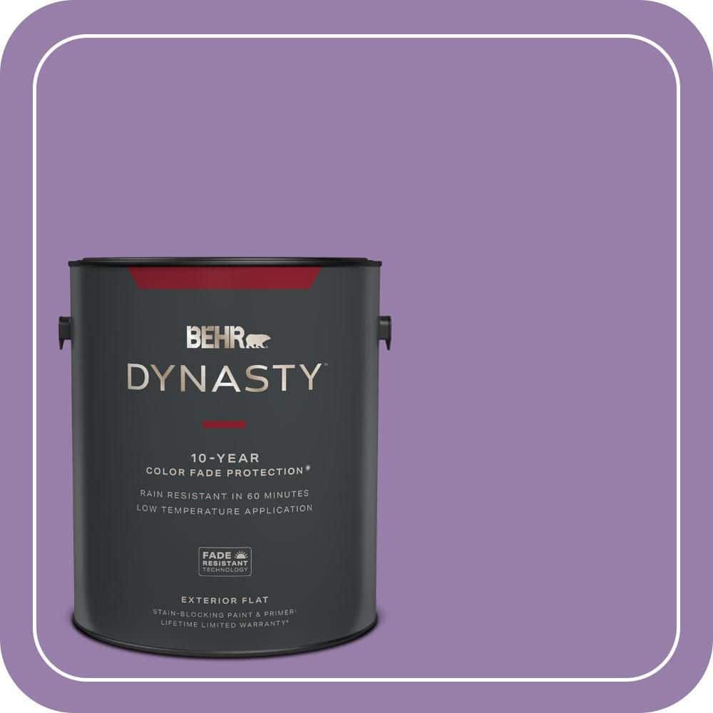 BEHR DYNASTY 1 gal. #650B-6 Elite Wisteria Flat Exterior Stain-Blocking Paint & Primer
