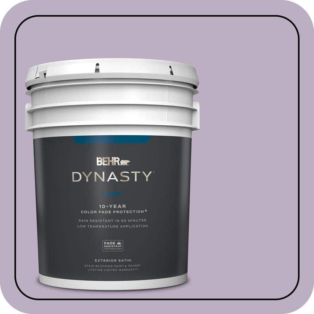 BEHR DYNASTY 5 gal. #S100-3 Courtly Purple Satin Enamel Exterior Stain-Blocking Paint & Primer