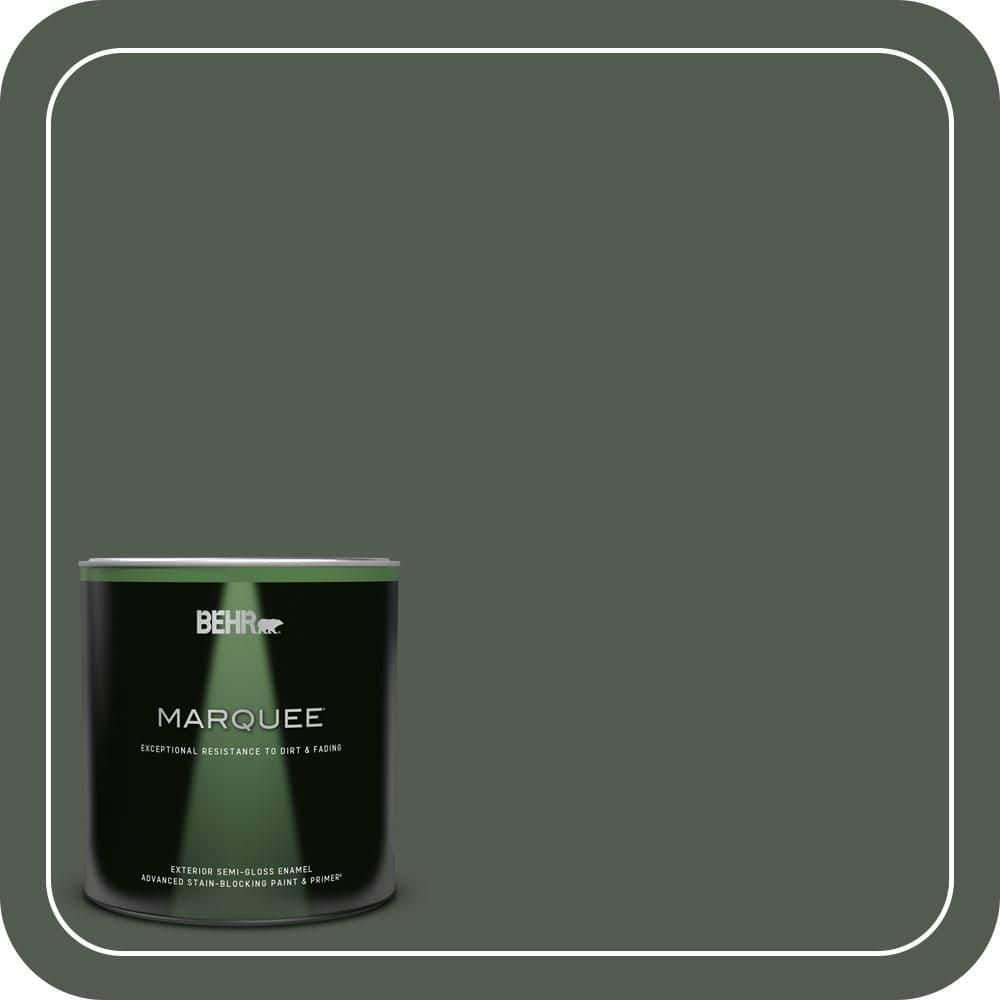 BEHR MARQUEE 1 qt. #N410-7 North Woods Semi-Gloss Enamel Exterior Paint & Primer (1)