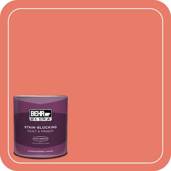BEHR ULTRA 1 qt. #P180-5 Watermelon Slice Extra Durable Eggshell Enamel Interior Paint & Primer (2)
