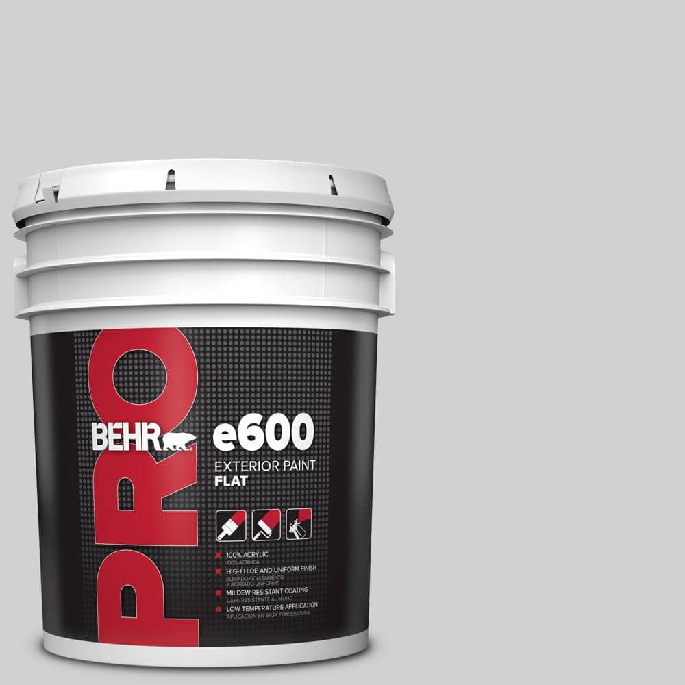 BEHR PRO 5 gal. #N520-1 White Metal Flat Exterior Paint