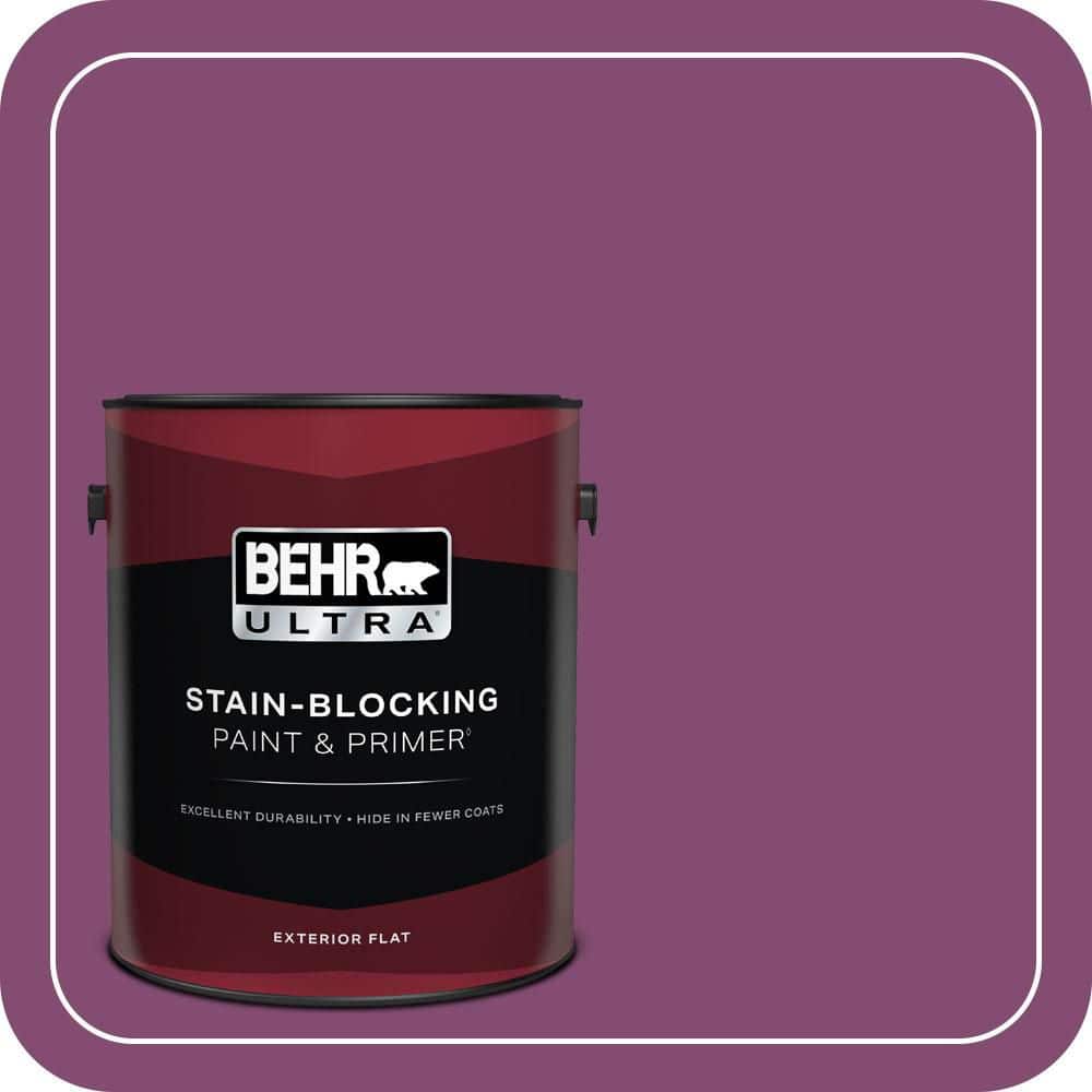 BEHR ULTRA 1 gal. #680B-7 Sugar Plum Flat Exterior Paint & Primer