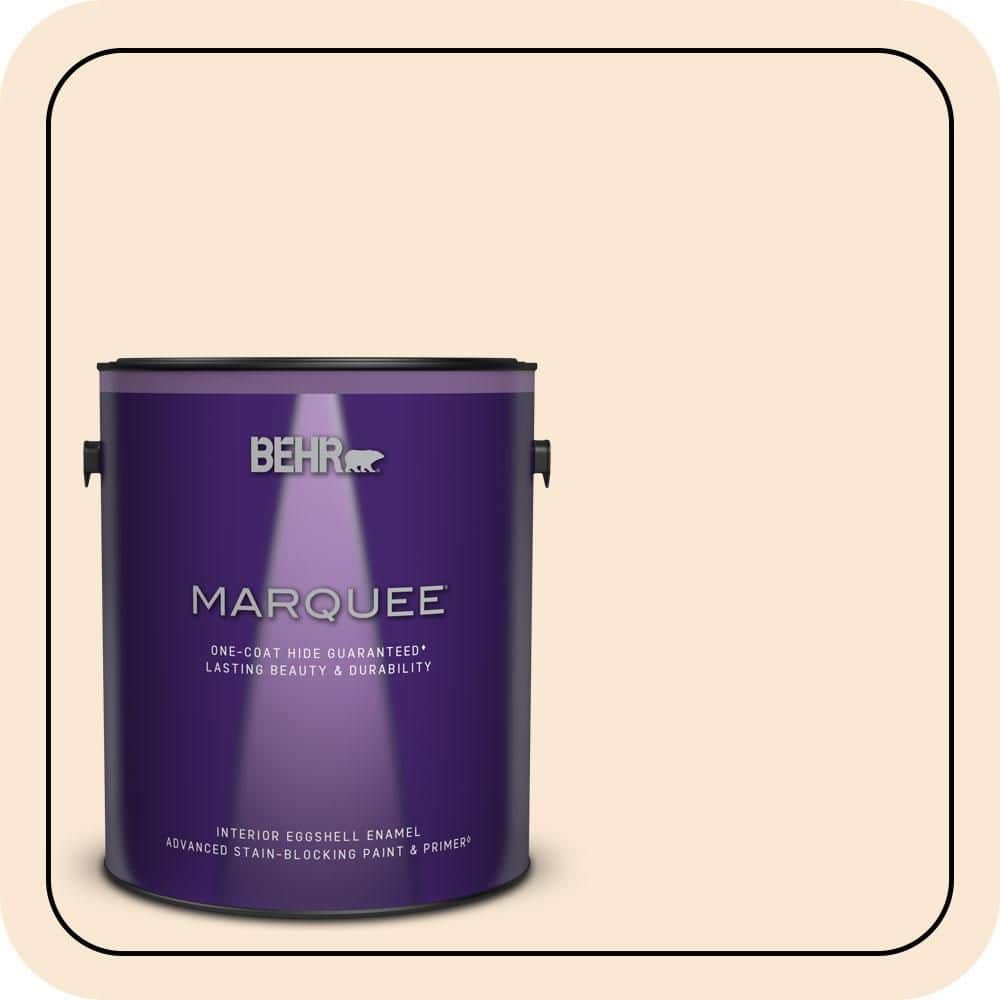 BEHR MARQUEE 1 gal. #PPU4-09 Cafe Cream Eggshell Enamel Interior Paint & Primer