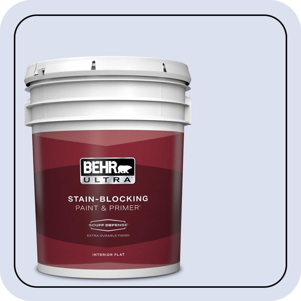 BEHR ULTRA 5 gal. #P540-1 Vaguely Violet Extra Durable Flat Interior Paint & Primer