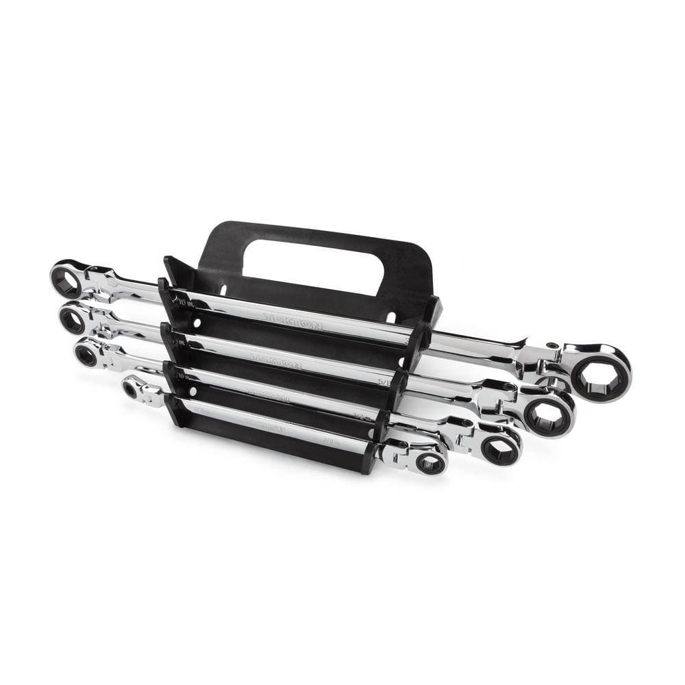 TEKTON 4-Tool Long Ratcheting Box End Wrench Holder (Black) (2)