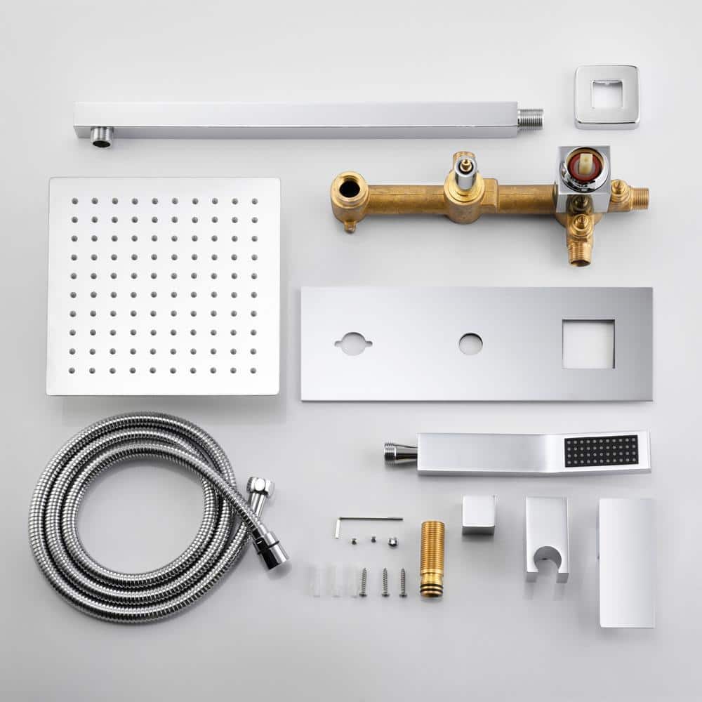 SUMERAIN Modern 1-Handle 1-Spray Shower Faucet 1.8 GPM with Pressure Balance (Valve Included) (3)