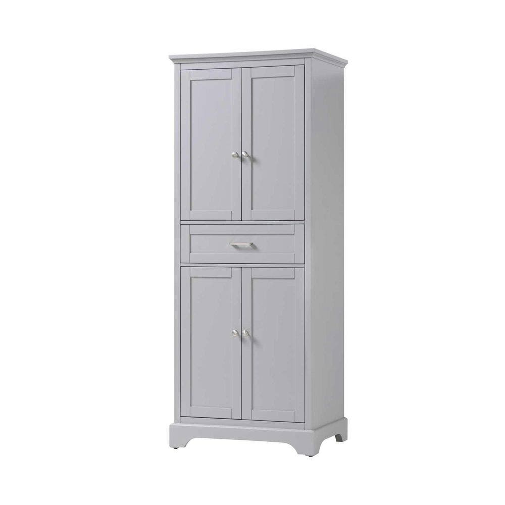 TIMELESS HOME 20 in. W x 72 in. D x in. H Gray Freestanding Linen Cabinet (2)