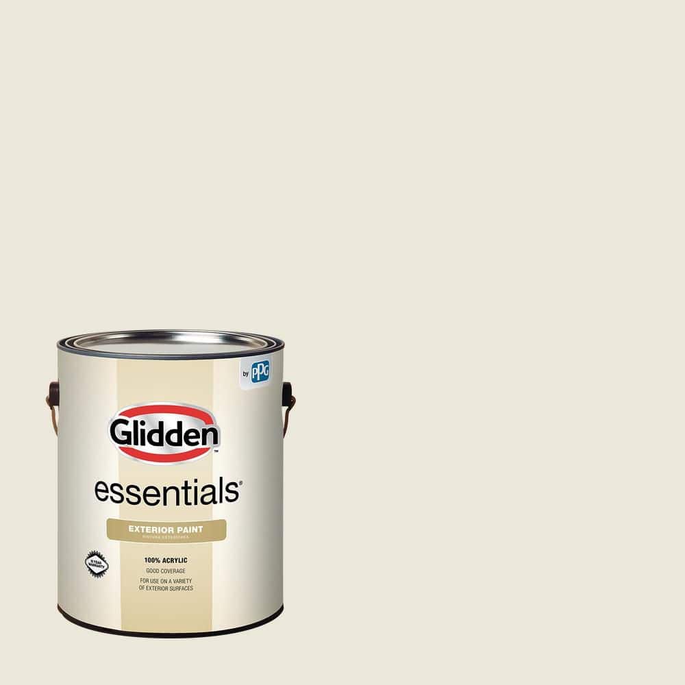 Glidden Essentials 1 gal. PPG1102-1 Enduring Ice Satin Exterior Paint