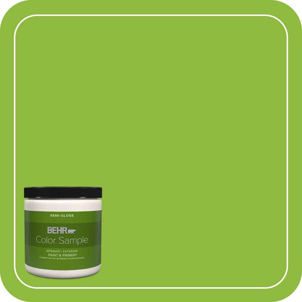 BEHR PREMIUM PLUS #S-G-420 Limeade Interior/Exterior Paint & Primer Color Sample (1)