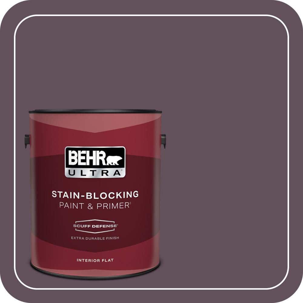 BEHR ULTRA 1 gal. #S100-7 Medieval Wine Extra Durable Flat Interior Paint & Primer (1)