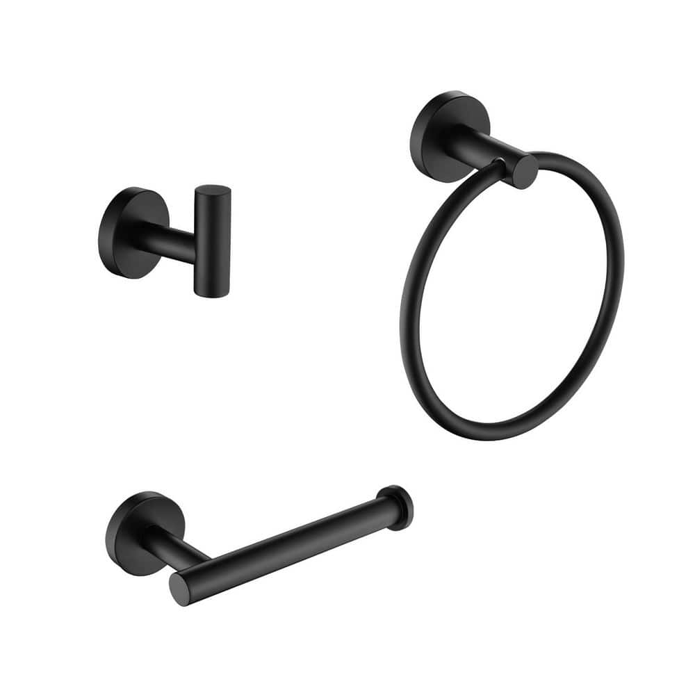 Unbranded 3-Piece Stainless Steel Bathroom Hardware Set with Mounting Hardware