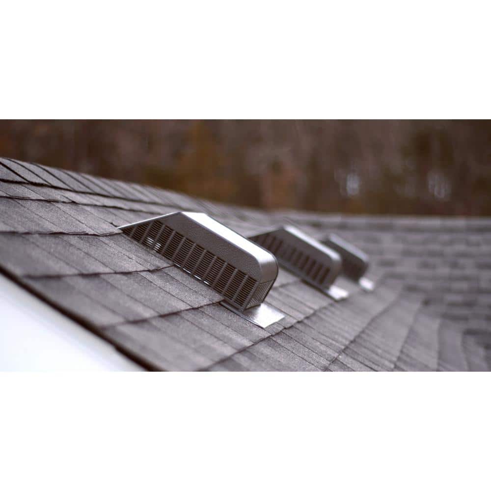 Master Flow 60 sq. in. NFA Galvanized Slant Back Roof Louver Vent in Weatherwood (2)