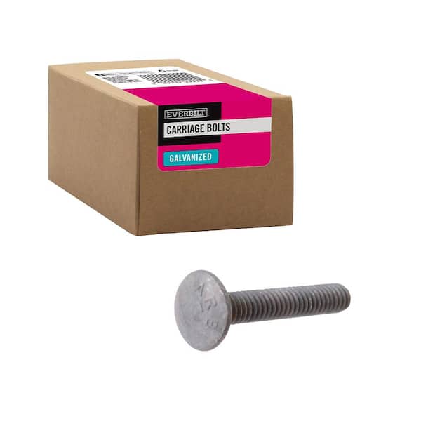 Everbilt 1/4 in.-20 x 1-1/2 in. Galvanized Carriage Bolt (50-Pack) (2)