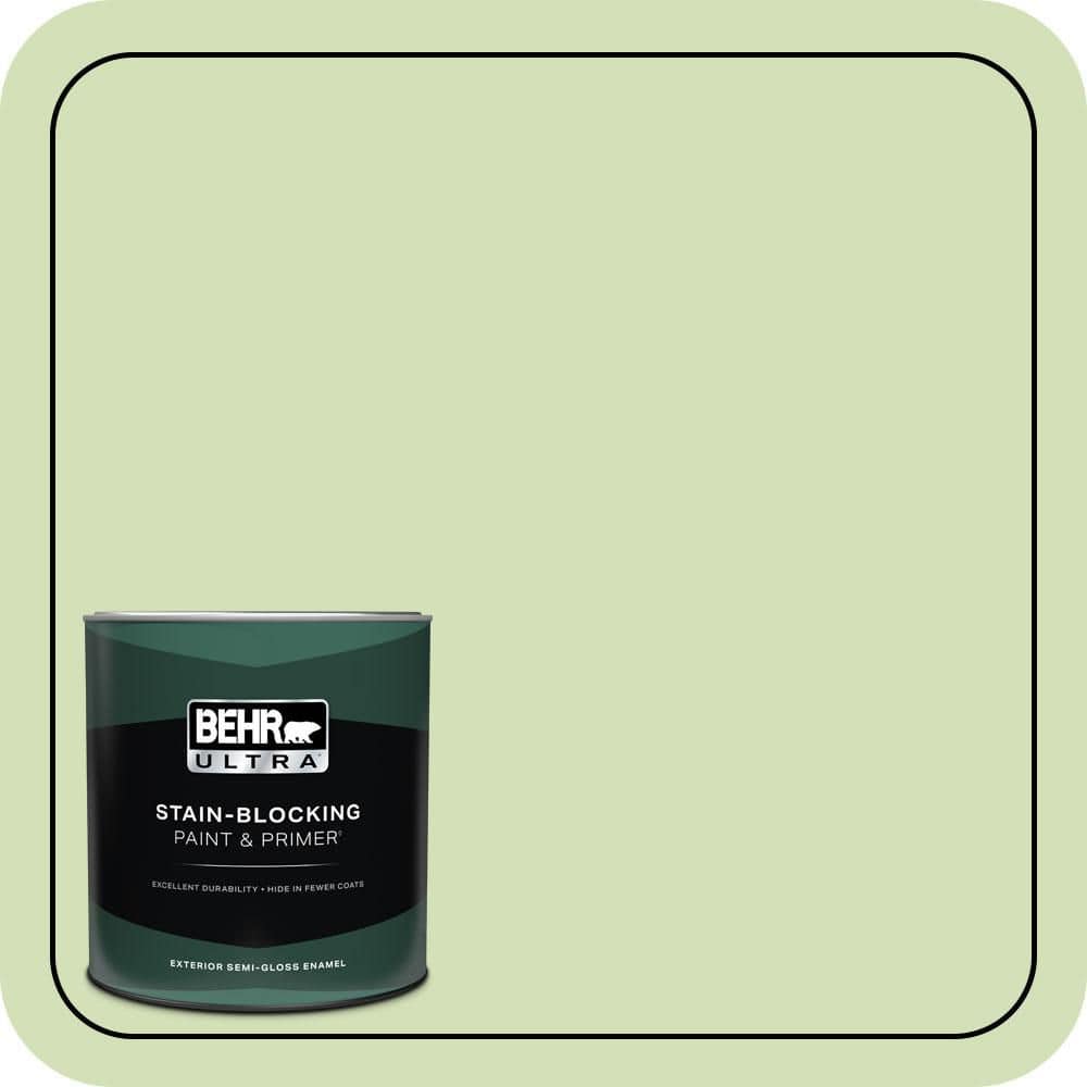 BEHR ULTRA 1 qt. #MQ4-45 Spring Glow Semi-Gloss Enamel Exterior Paint & Primer