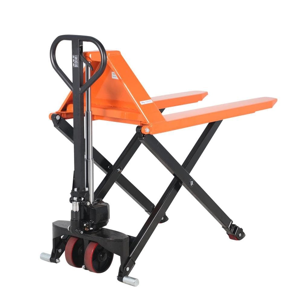 TORY CARRIER 45 x 27 in. Industrial Hydraulic Manual Scissor High Lift Pallet Jack Truck 2,200 lbs. Orange (1)
