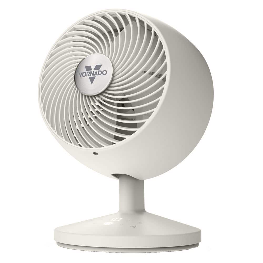 Vornado OMNIO 7 7 in. 10 Fan Speeds Desk Fan in White with Multi-Axis Oscillation, Aromatherapy, Timer, Remote (2)