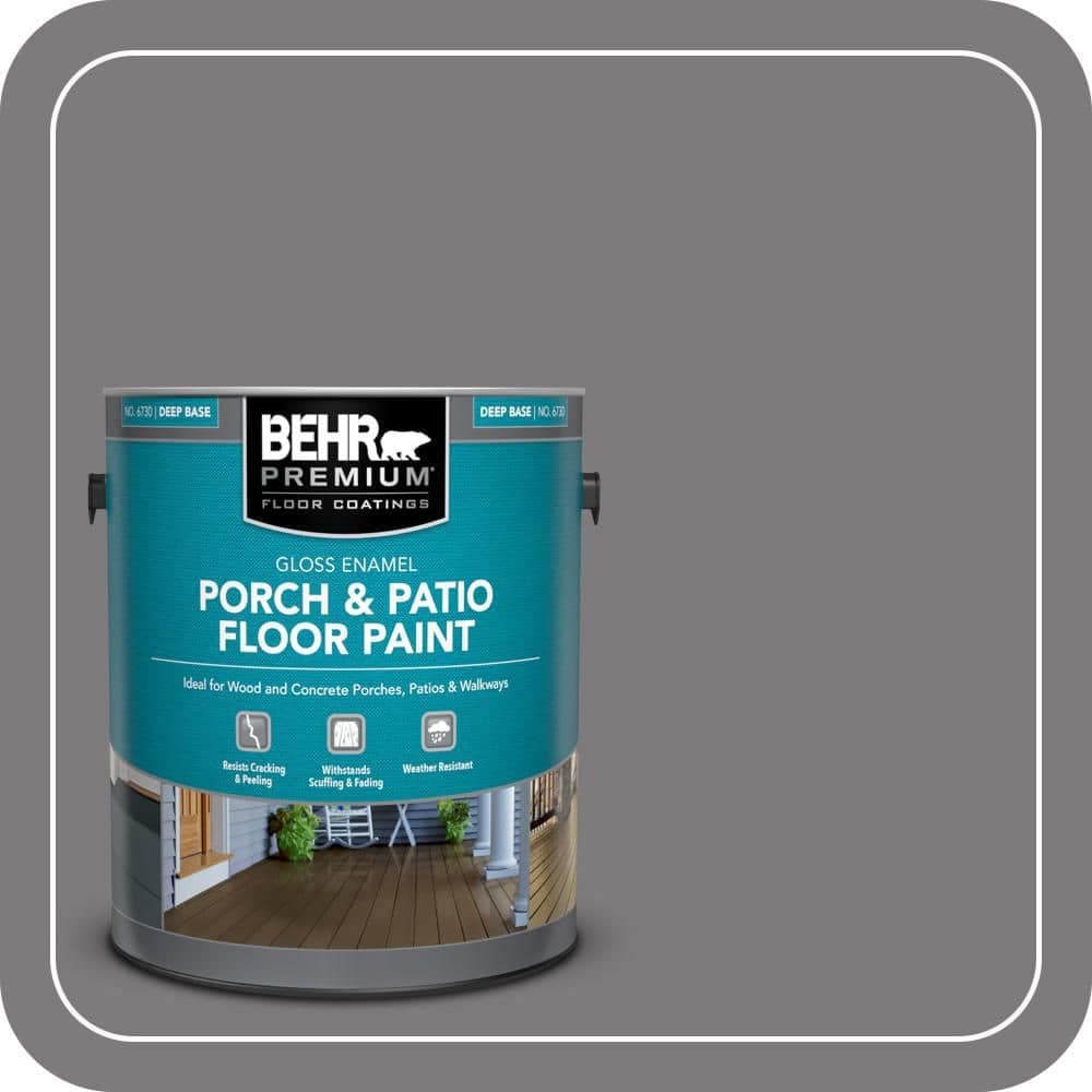 BEHR PREMIUM 1 gal. #BXC-58 Stormy Gray Gloss Enamel Interior/Exterior Porch and Patio Floor Paint