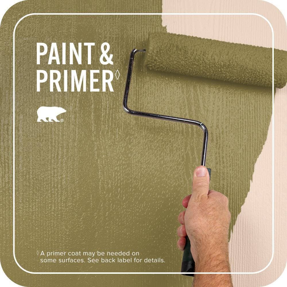 BEHR PREMIUM PLUS 5 gal. #PPU9-02 Lucky Bamboo Flat Exterior Paint & Primer (3)