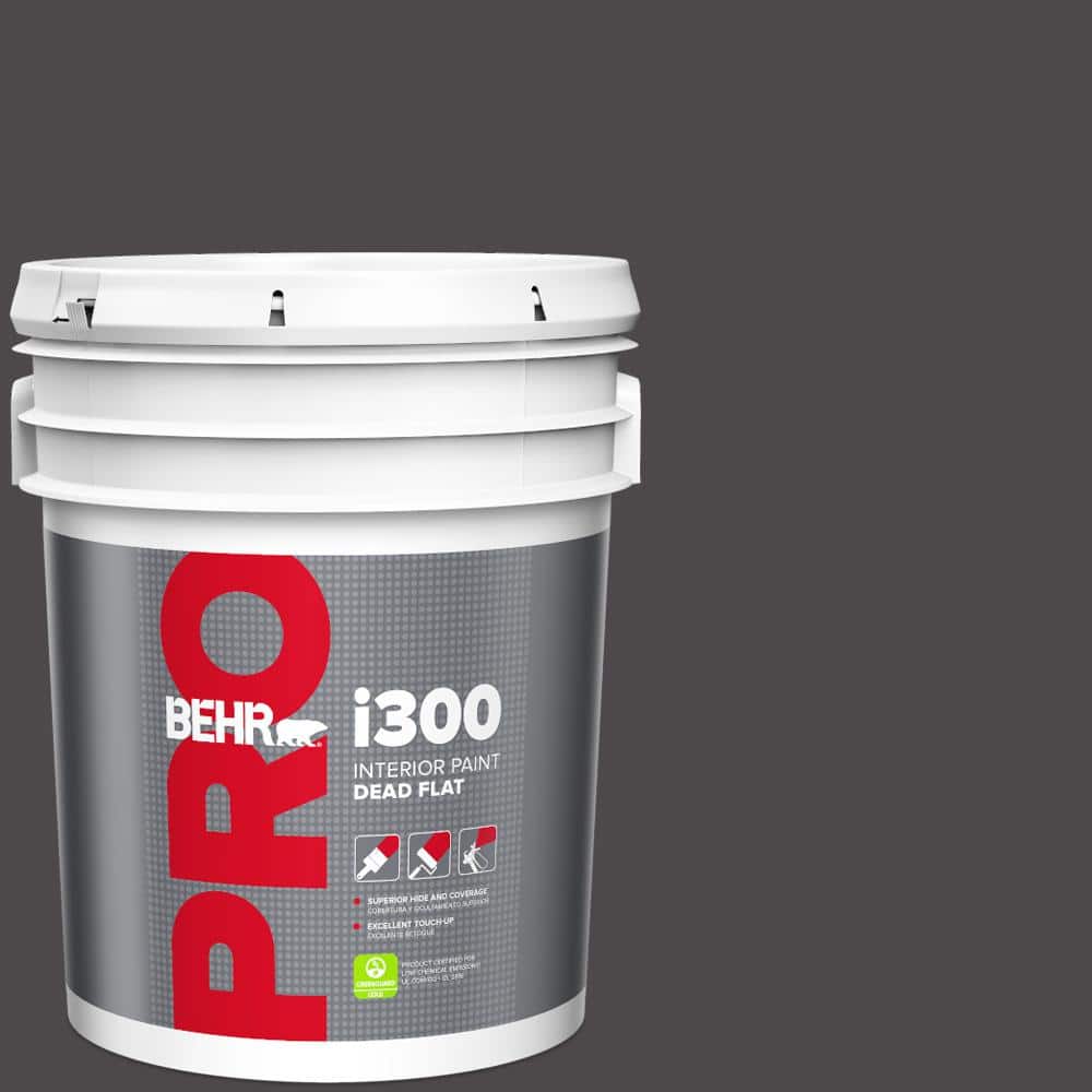 BEHR PRO 5 gal. #N530-7 Private Black Dead Flat Interior Paint