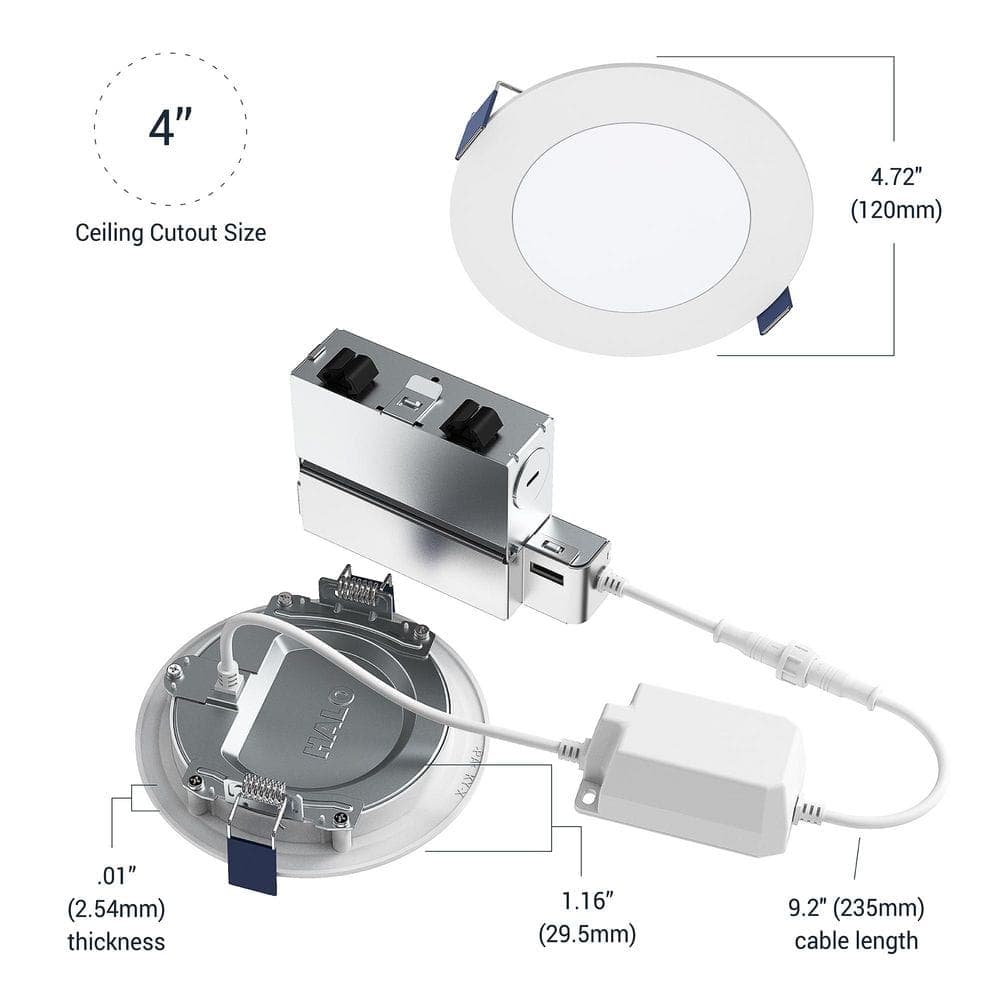 HALO HLB 4 in. Color and Tunable White Slim Canless Smart Wi-Fi LED Recessed Downlight with WiZ Pro (3)