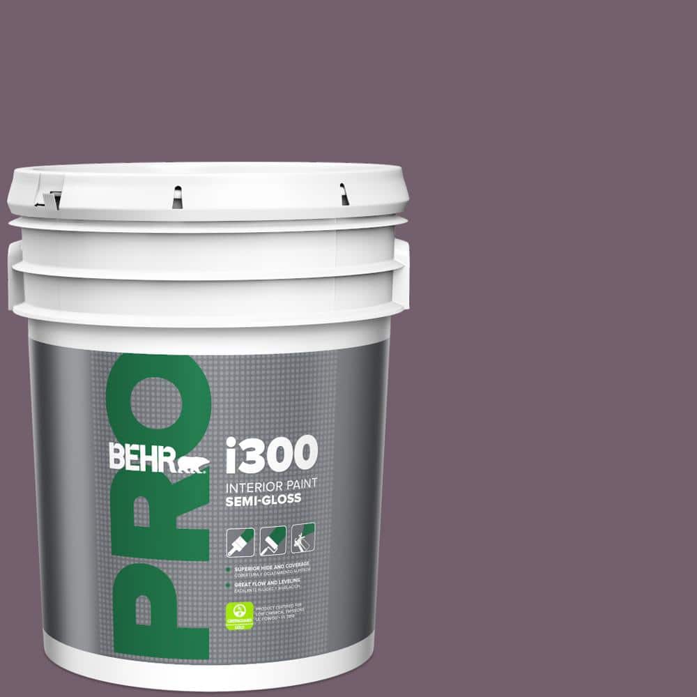BEHR PRO 5 gal. #MQ1-38 Smoked Mulberry Semi-Gloss Interior Paint