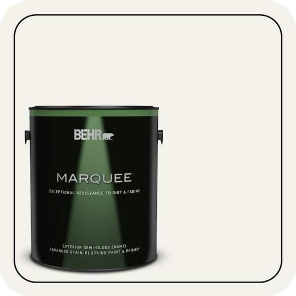 BEHR MARQUEE 1 gal. #W-F-600 Snow Fall Semi-Gloss Enamel Exterior Paint & Primer (2)