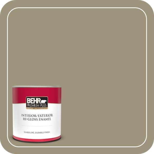 BEHR PREMIUM PLUS #760D-5 Shortgrass Prairie Flat Interior/Exterior Paint & Primer Color Sample (4)