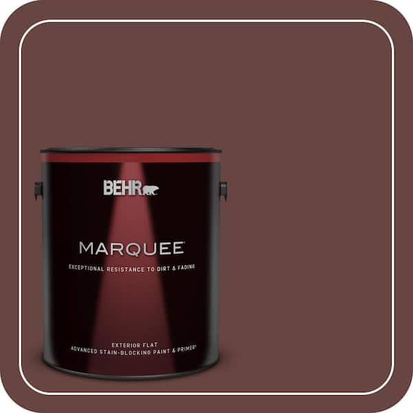 BEHR MARQUEE 1 gal. #S-G-730 Tawny Port Flat Exterior Paint & Primer (2)