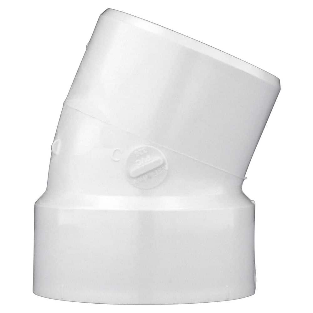 Charlotte Pipe 1-1/2 in. PVC DWV 22-1/2 in. Hub x Hub Elbow Fitting (4)