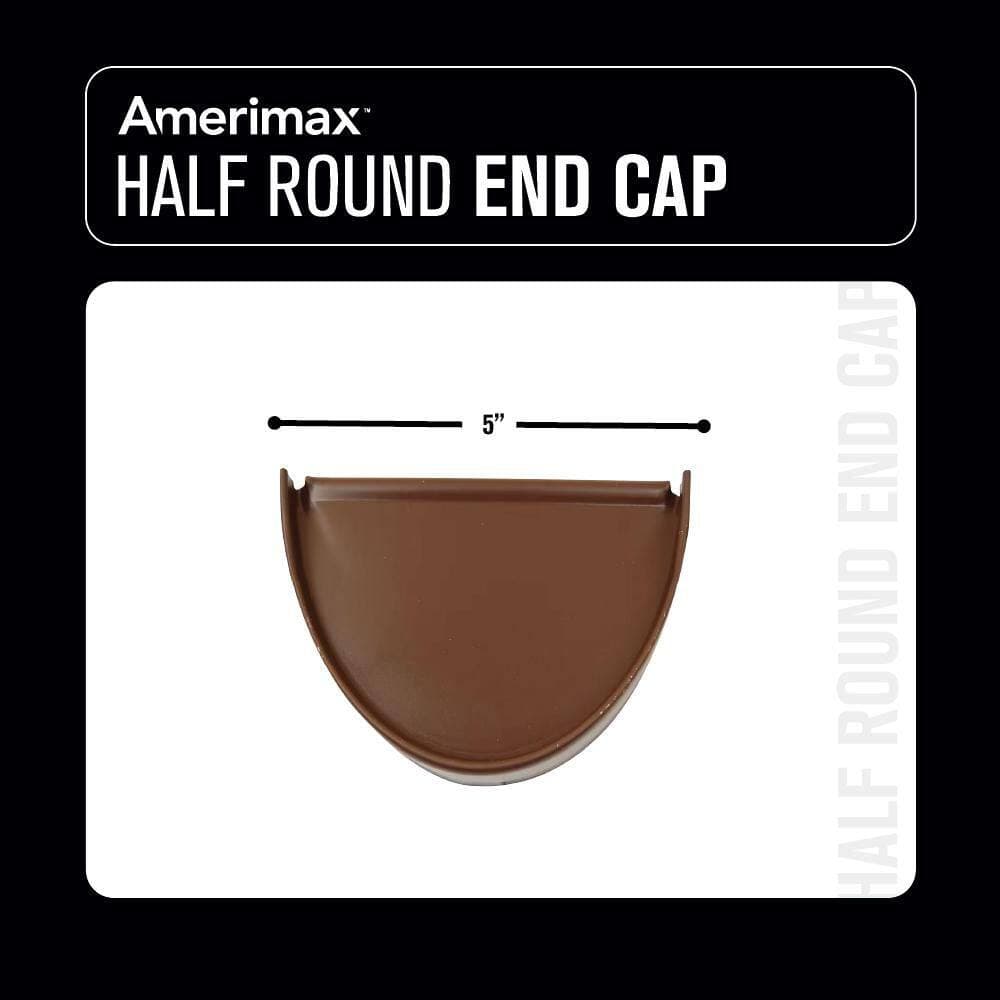 Amerimax Home Products Aluminum Half-Round End Cap (4)