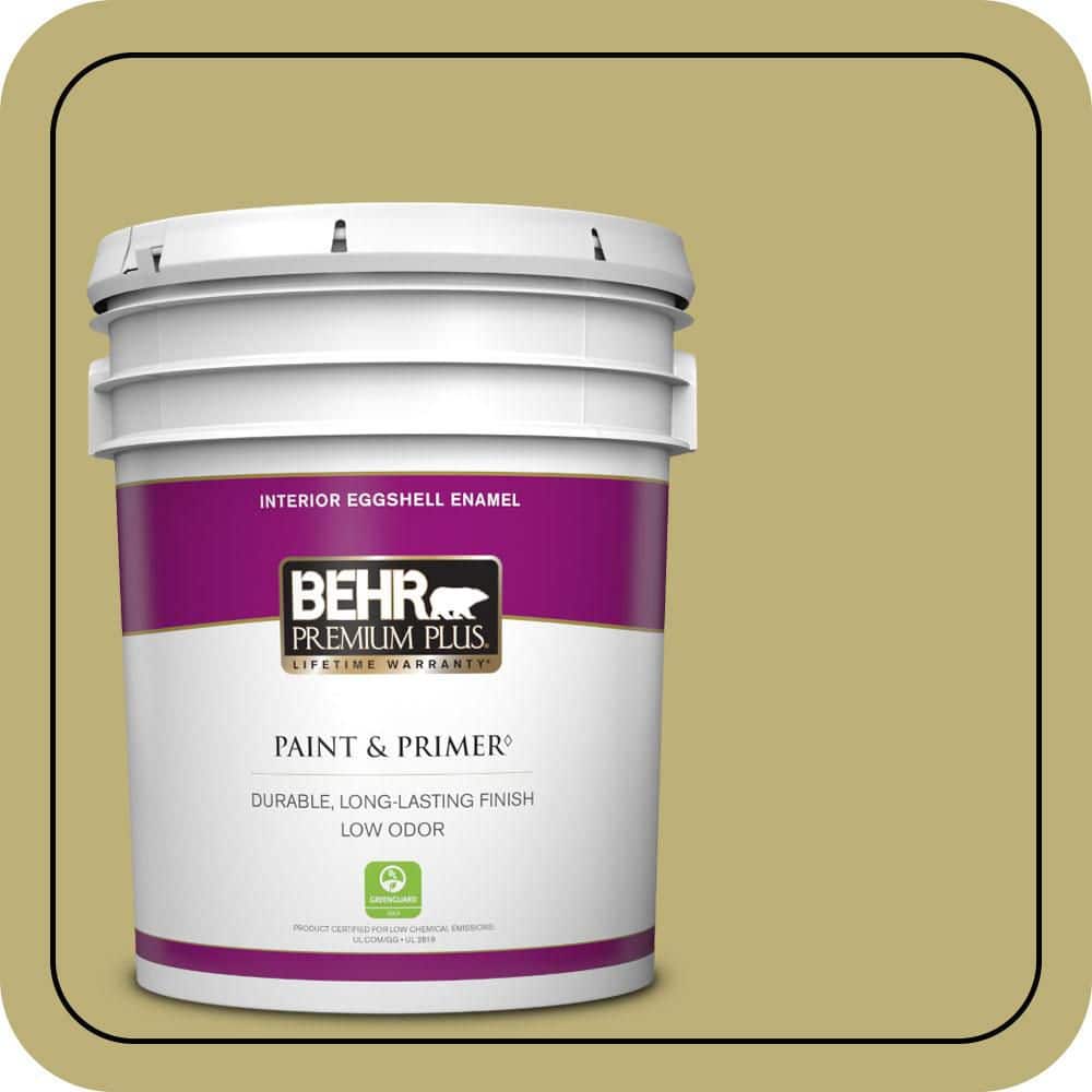 BEHR PREMIUM PLUS 5 gal. #MQ6-60 Everglade Eggshell Enamel Low Odor Interior Paint & Primer