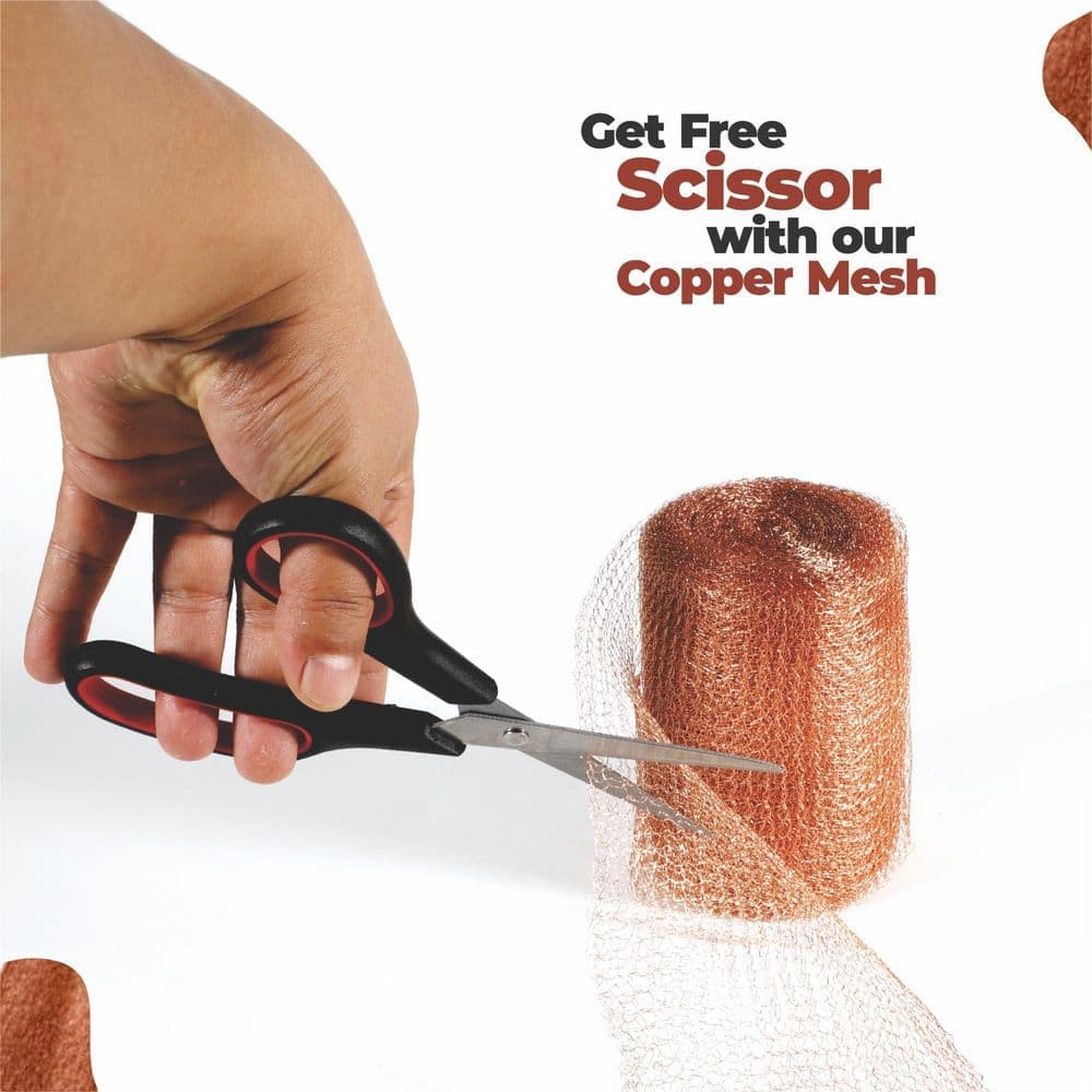 NVNOO 5 in. x 32 ft. Rustproof Copper Mesh Roll for Mice Rat Rodent, Copper Mesh Rodent Control (1-Pack) (2)