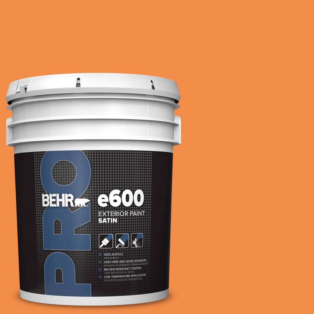 BEHR PRO 5 gal. #250B-6 Poppy Glow Satin Exterior Paint