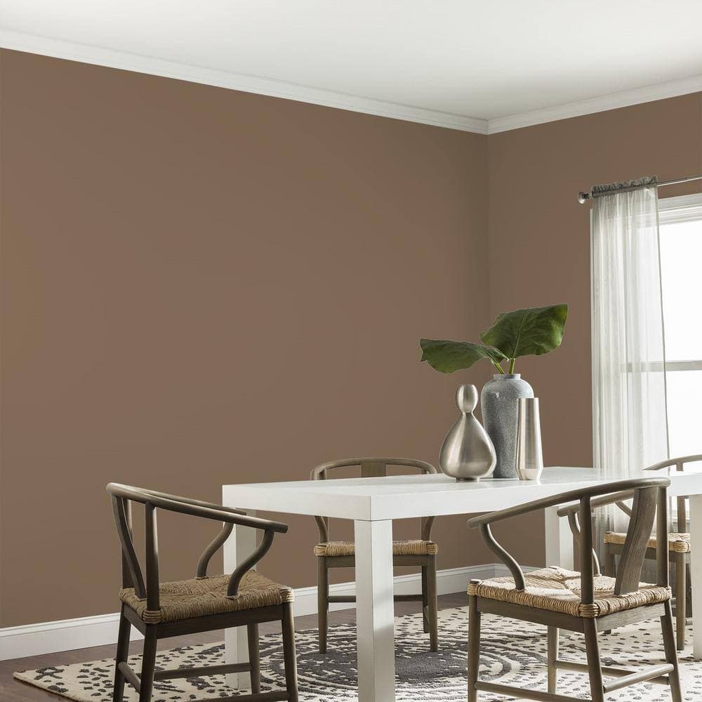 Glidden Premium 1 gal. PPG1077-6 Salted Pretzel Eggshell Interior Latex Paint (4)