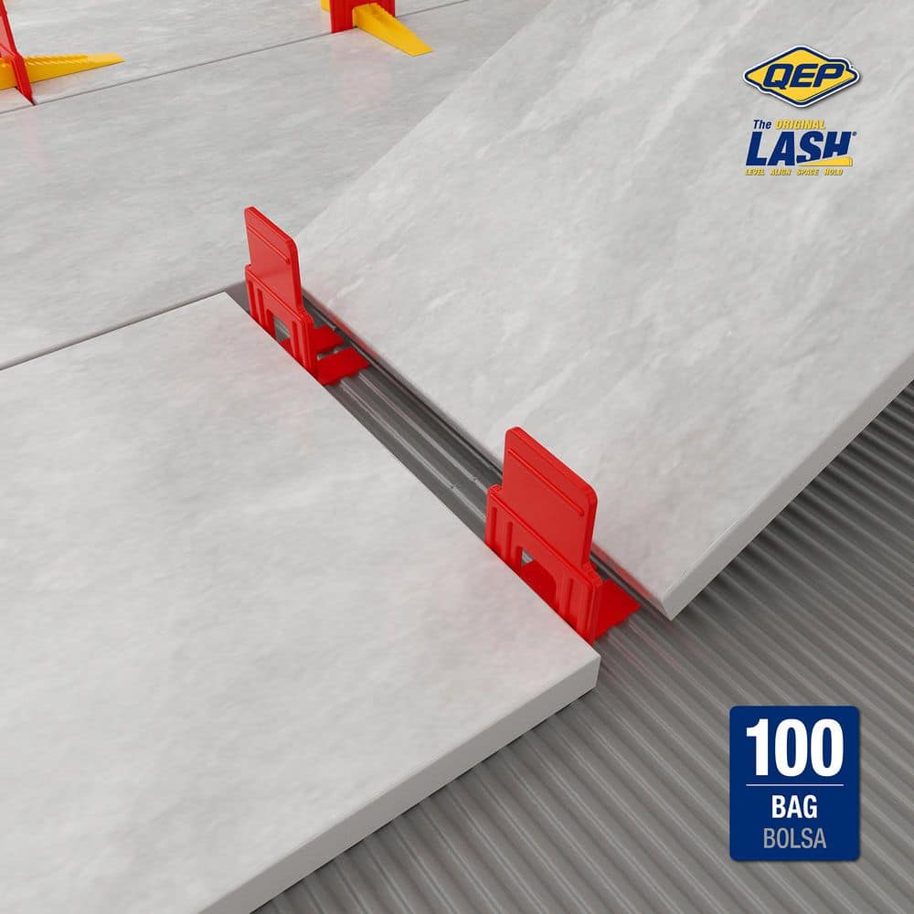 QEP Lash Red 1/8 in. Tile Leveling System Clips (100-Pack) (4)