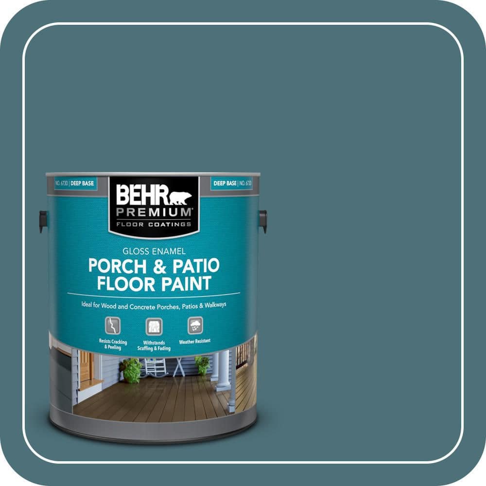 BEHR PREMIUM 1 gal. #S450-6A River Rapids Gloss Enamel Interior/Exterior Porch and Patio Floor Paint