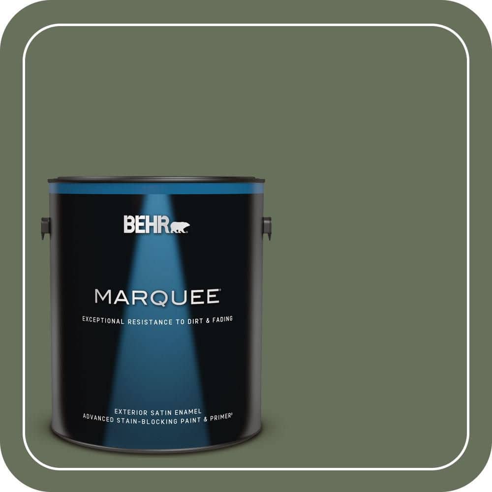 BEHR MARQUEE 1 gal. #N390-6 Laurel Garland Satin Enamel Exterior Paint & Primer (1)