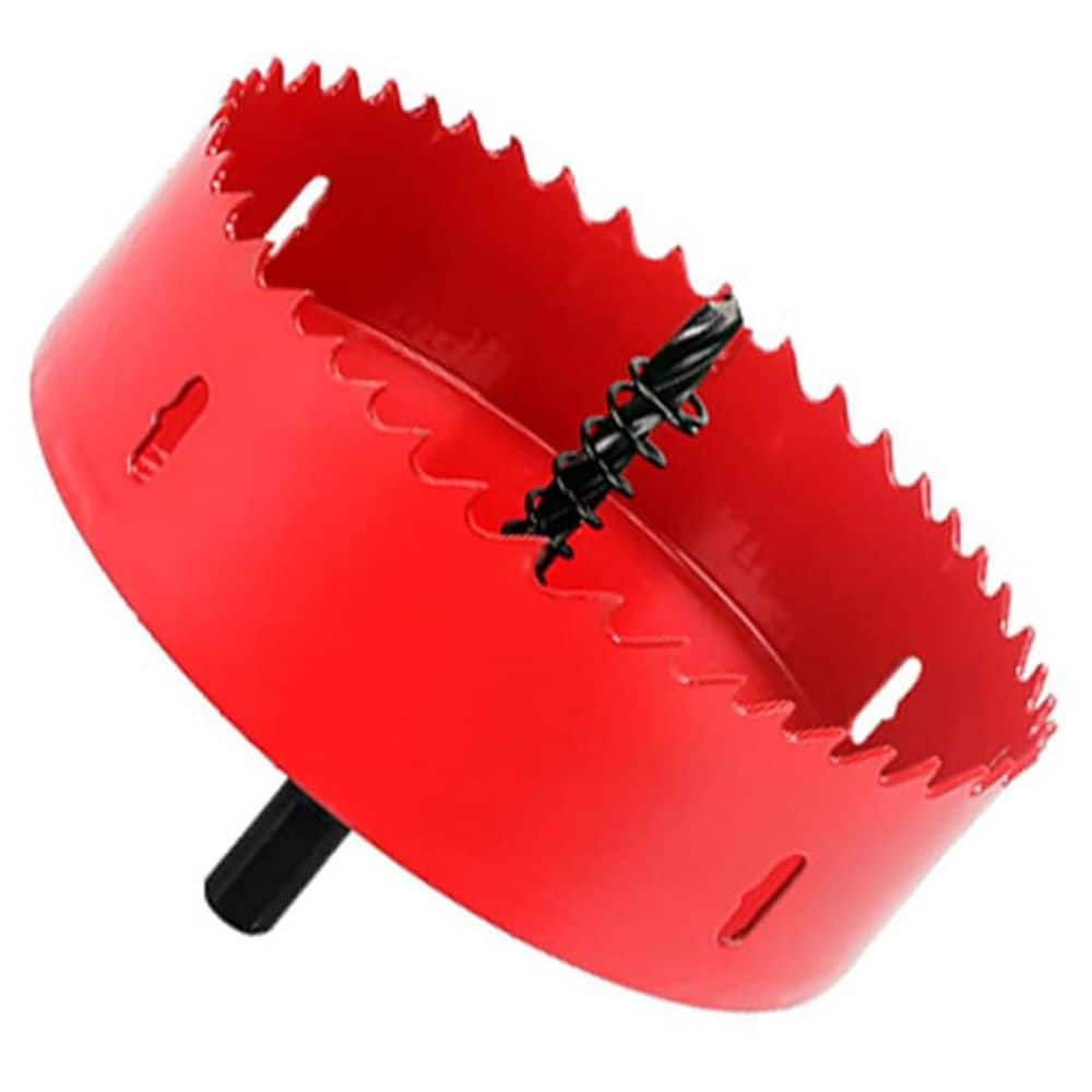 Unbranded Bi-Metal 6-1/2 in. Heavy Duty Hole Saw with Arbor Mandrel for Wood Cornhole Boards Aluminum Drywall Plastics