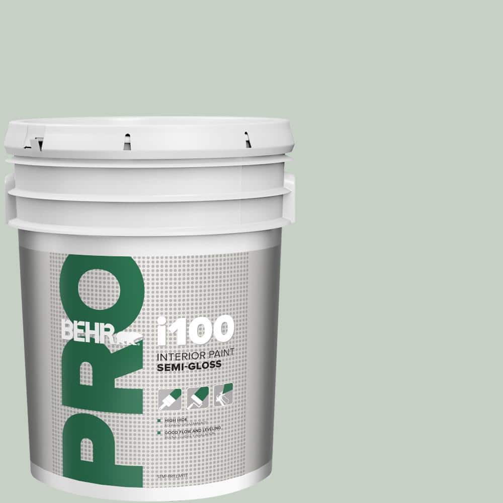 BEHR PRO 5 gal. #N400-2 Frosted Sage Semi-Gloss Interior Paint