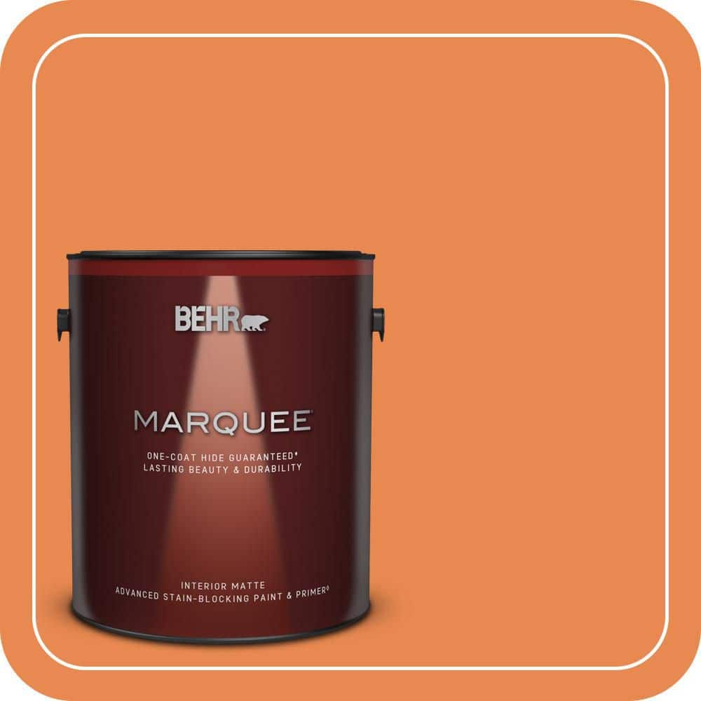 BEHR MARQUEE 1 gal. #P210-6 Mandarin Matte Interior Paint & Primer