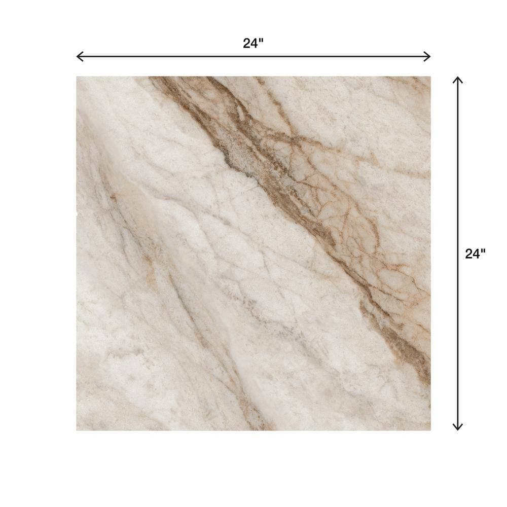 Daltile Rivermont Oro 24 in. x 24 in. Polished Porcelain Stone Look Floor and Wall Tile (3.875 sq. ft./each) (4)