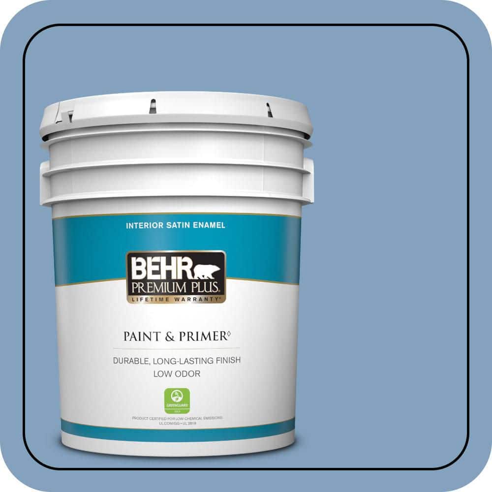 BEHR PREMIUM PLUS #PPU14-07 Hawaiian Sky Enamel Interior/ & Primer Color Sample (1)