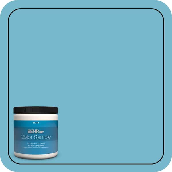 BEHR PREMIUM PLUS #M480-4 Below Zero Enamel Low Odor & Primer (4)