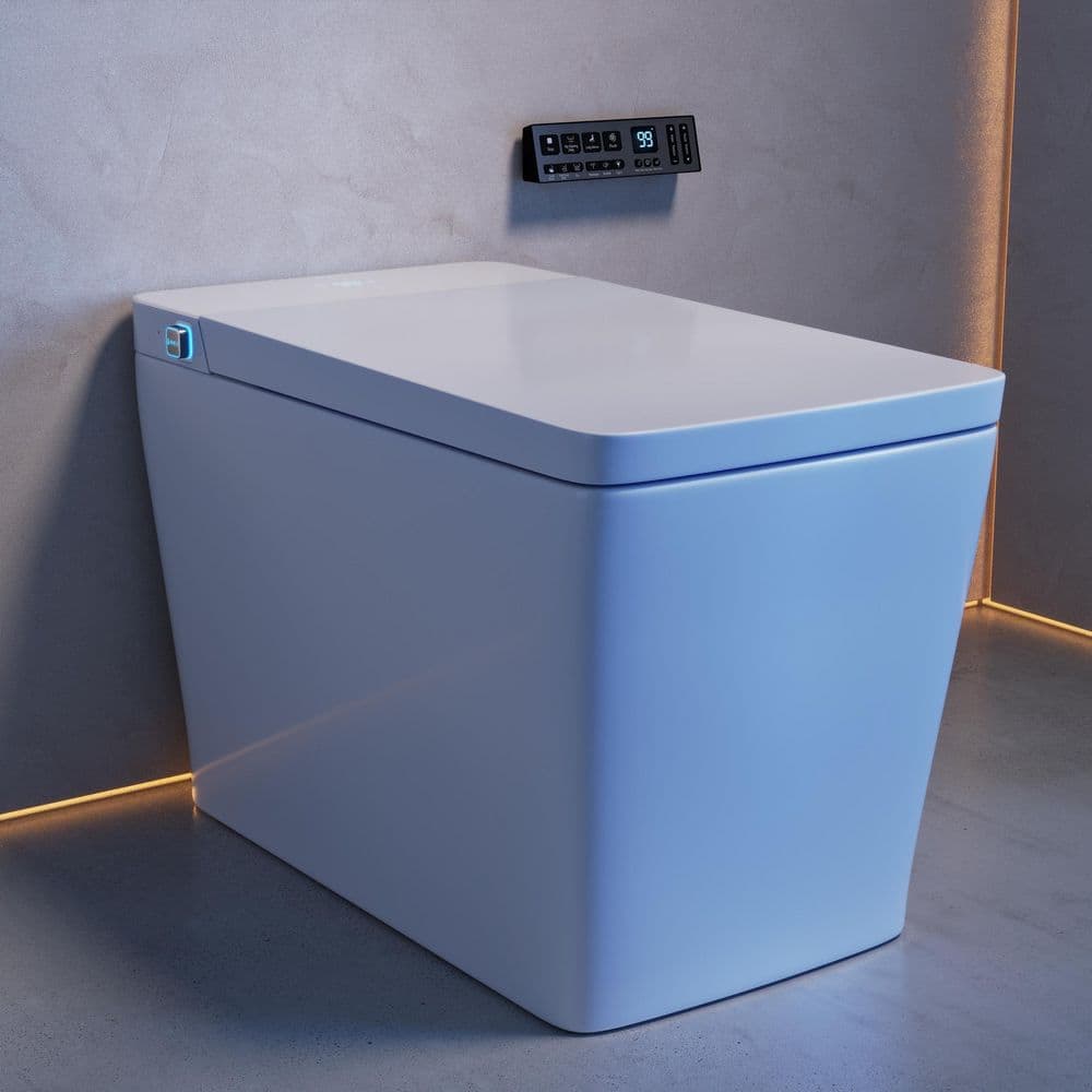 Swiss Madison Concorde Smart 1-Piece 1.28 GPF Single Top Flush Toilet in Glossy White (1)