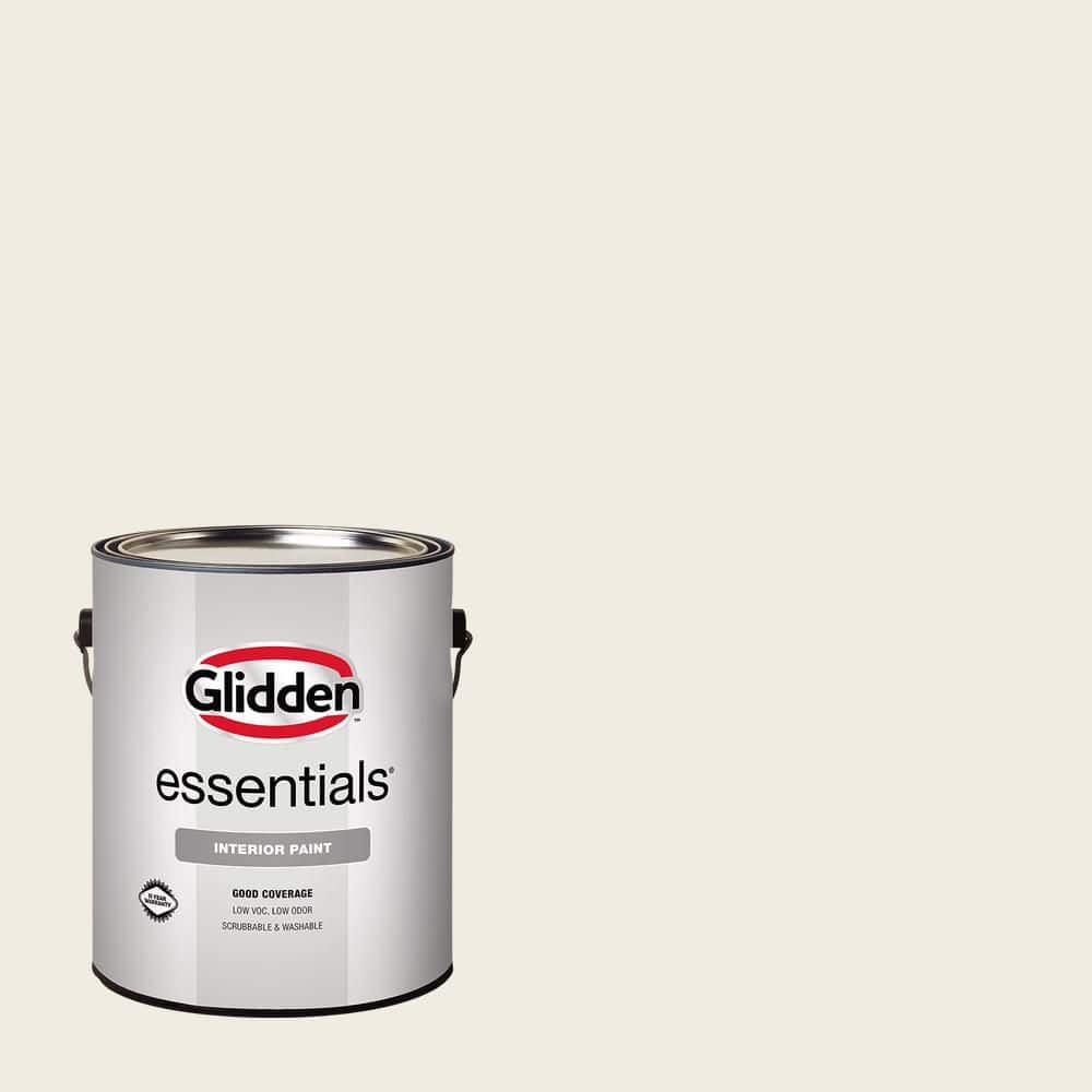 Glidden Essentials 1 gal. PPG1015-1 Vanilla Milkshake Flat Interior Paint