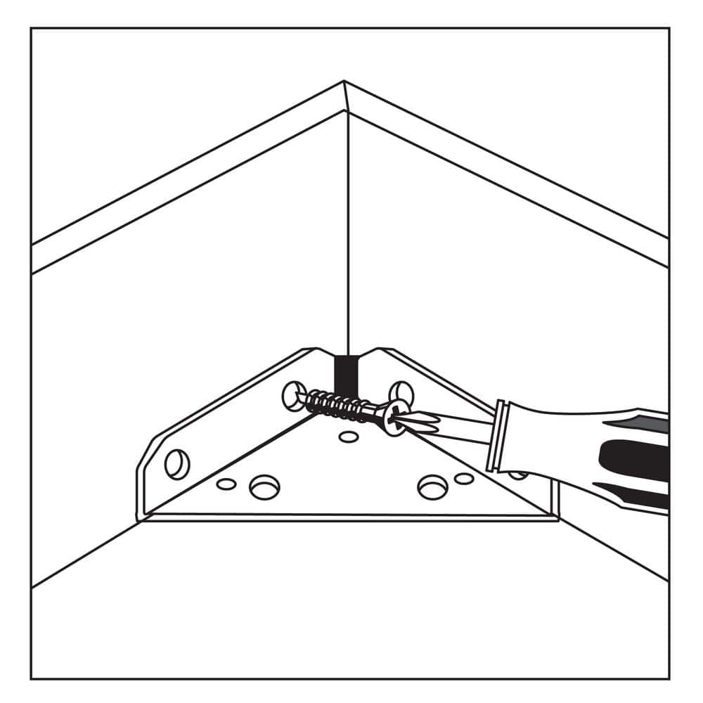 Everbilt (2-Pack) 4 in. Zinc-Plated-Heavy Duty Corner Brace (2)