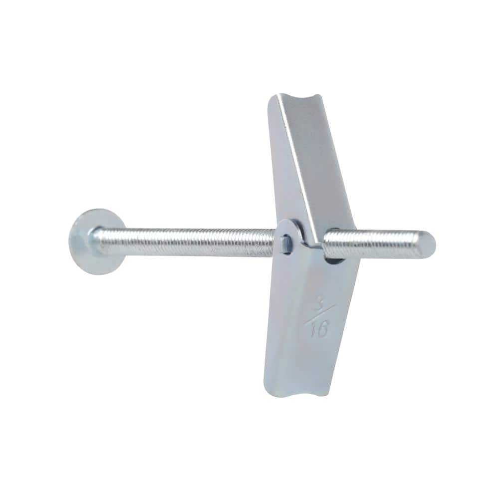 Everbilt 3/16 in. x 4 in. Zinc-Plated Toggle Bolt with Round-Head Phillips Drive Screw (3-Piece) (3)