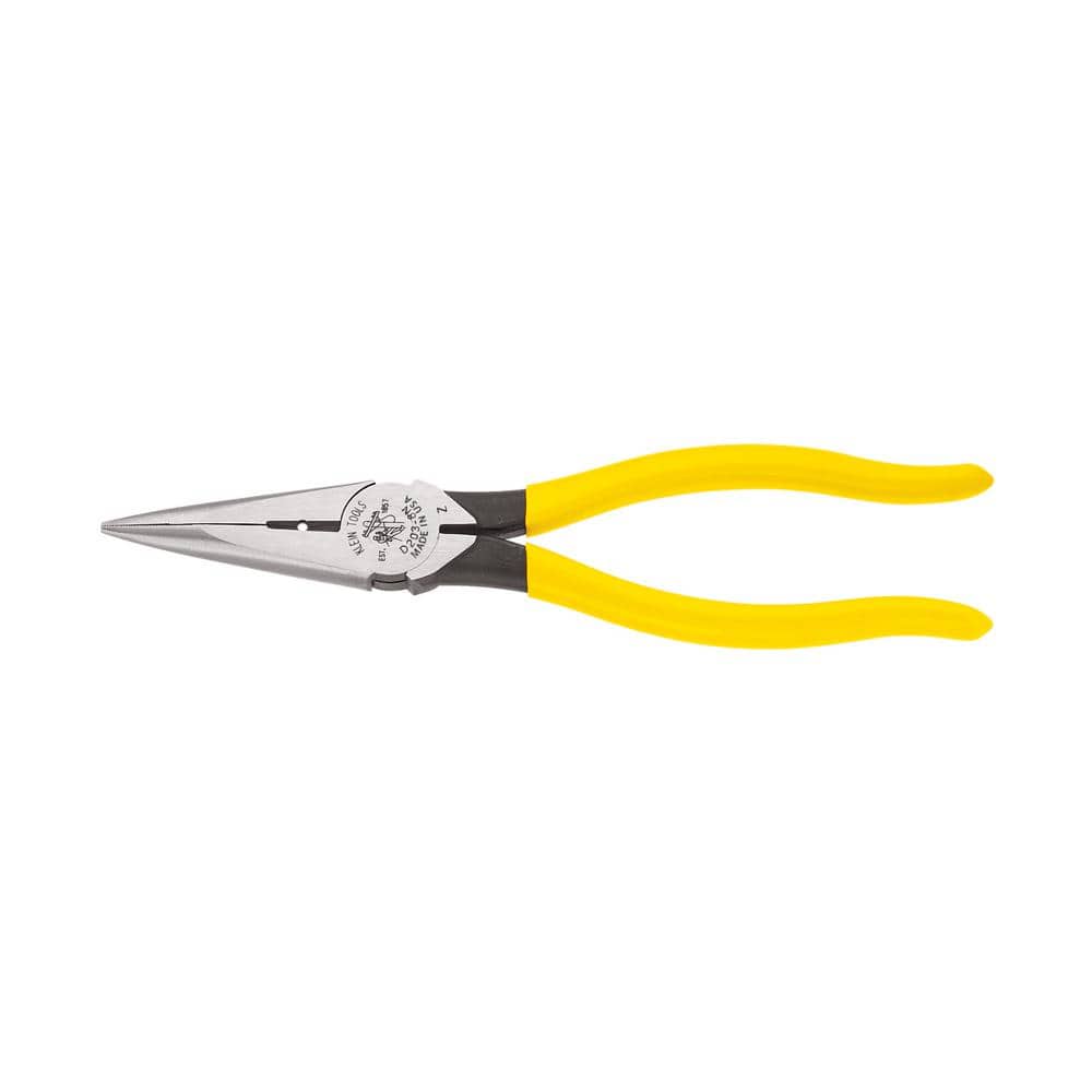 Klein Tools 8 in. Heavy Duty Long Nose Side Cutting Pliers for Wire Stripping (1)