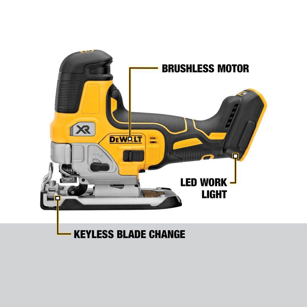 DEWALT 20V MAX XR Cordless Barrel Grip Jigsaw (Tool Only) (3)