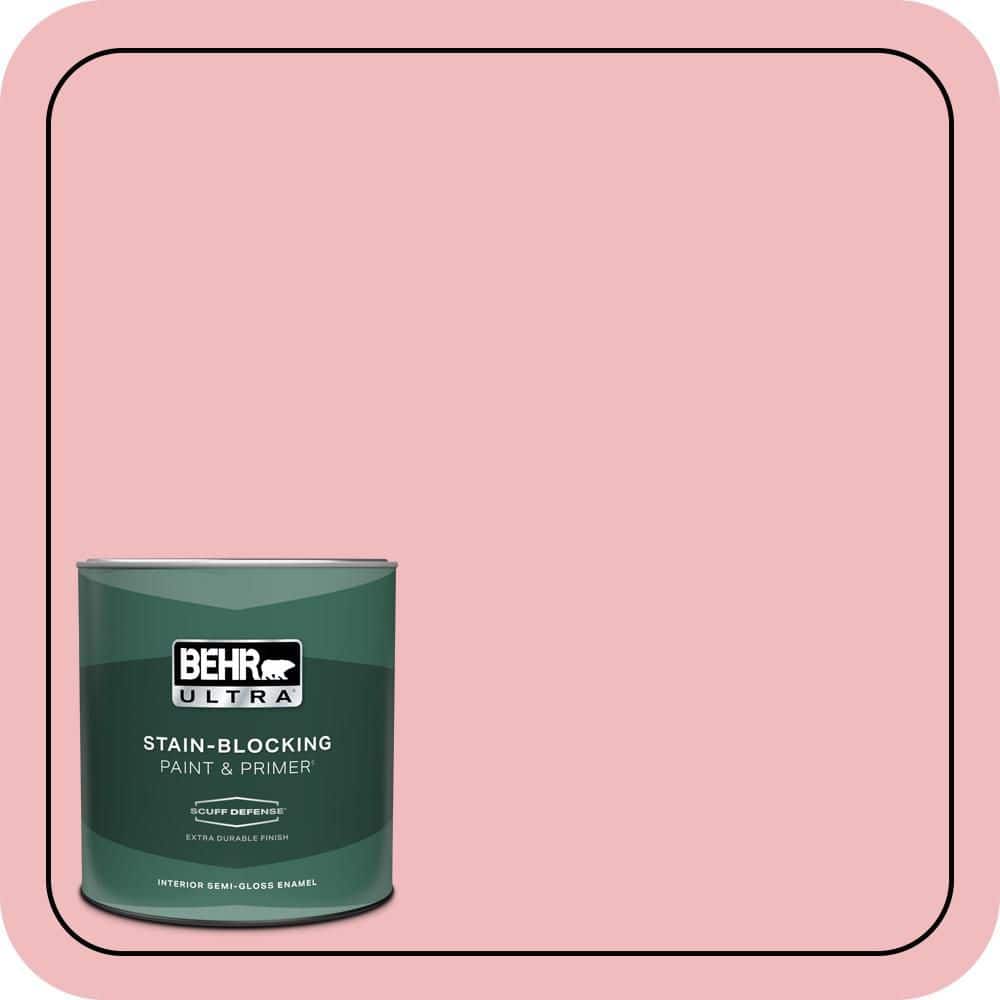 BEHR ULTRA 1 qt. #P160-2 Blush Rush Extra Durable Semi-Gloss Enamel Interior Paint & Primer